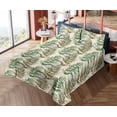thumbnail image 4 of Ambesonne Woodland Fitted & Flat Sheet with Sham 3 Pcs Set, Nature Woods Pattern Boho, Twin, Beige Emerald and Fawn, 4 of 5