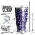 thumbnail image 6 of 30oz Dark Blue Cartoon Unicorn Rainbow Pattern Tumblers Stainless Steel Tumbler with Lid and Straw,Vacuum Insulated Double Wall Travel Tumbler Cups Mug with Cleaning Brush for Coffee,Tea, 6 of 7