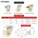 thumbnail image 3 of Ruedas industriales universales de servicio pesado de 4 pulgadas Ruedas para estantes 220, 3 of 8