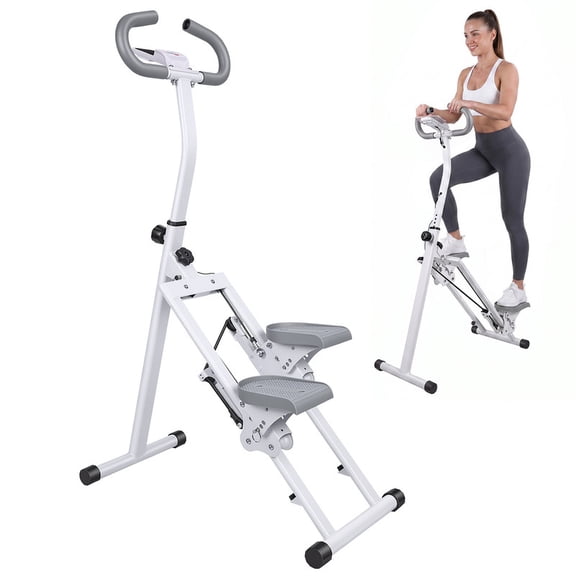 Stair Stepper for Home, 330LBS Weight Capacity Folding Stair Climber with Resistance & Phone Holder, Adjustable Handlebar Stair Exercise Machine for Full Body Workout