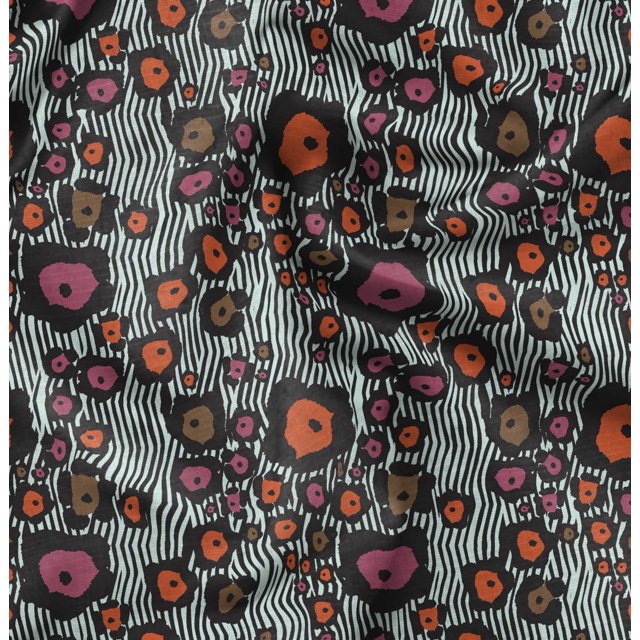 Soimoi Green Cotton Duck Fabric Wild Animal Skin Print Fabric by The Yard 42 Inch Wide
