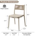 thumbnail image 4 of Avaloomia Home Outdoor Stacking Dining Chairs Set of 4, Plastic Patio Dining Chairs, All Weather No Assembly Outdoor Patio Chairs Armless & Anti-Slip for Garden Porch Deck Backyard, Taupe, 4 of 9