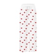 thumbnail image 5 of LEJHVAQK Valentine's Day Pajama Pants for Women Heart Printed Pjs Sleep Pants Comfort Waist Wide Leg Lounge Pants with Adjustable Drawstring, 5 of 6