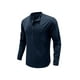 thumbnail image 1 of SAYOO - Camisa informal de otoño para hombre, color sólido, manga larga, cuello levantado, botones, tops con bolsillo SAYOO  S M L XL XXL, 1 of 4