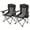 Black 2pack, variant on ARROWHEAD OUTDOOR Portable Folding Camping Quad Chair w/ 6-Can Cooler, Cup & Wine Glass Holders, Heavy-Duty Carrying Bag, Padded Armrests, Headrest, Supports up to 450lbs, USA-Based Support (Blue)