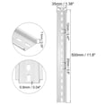 thumbnail image 2 of Uxcell 2 Pcs DIN Rail Slotted Aluminum Mounting Guide 500mm Long 35mm Wide 7.5mm High Silver Tone, 2 of 4