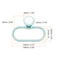 thumbnail image 2 of Uxcell Self Adhesive Oval Towel Ring Wall Mounted ABS Hanging Holder, Blue 3 Pack, 2 of 7