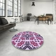 thumbnail image 4 of Ahgly Company Machine Washable Indoor Rectangle Transitional Blossom Pink Area Rugs, 2' x 5', 4 of 7