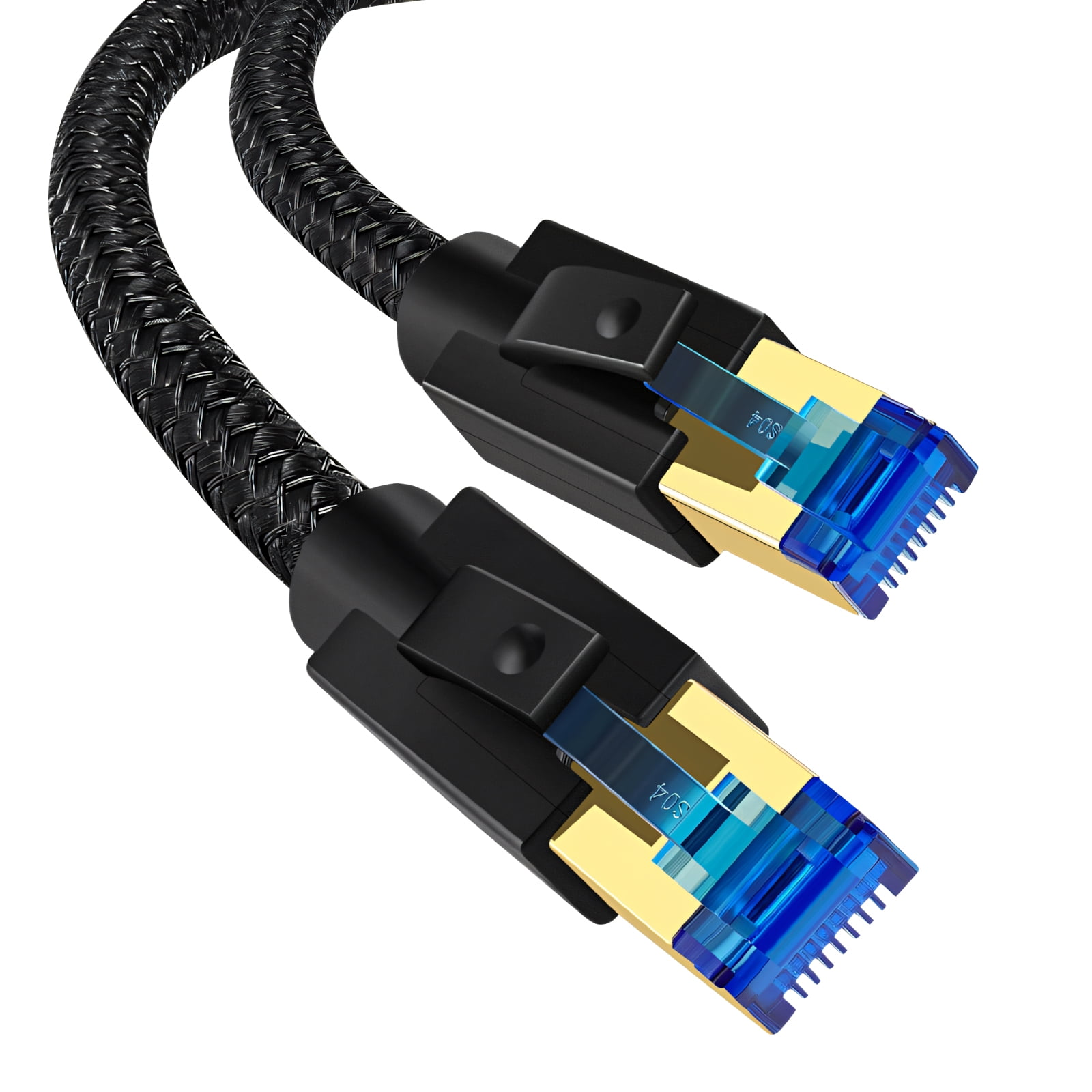 Dutevolns Cat 8 Ethernet Cable 3.28 FT, High Speed Braided 40Gbps 2000Mhz Network Cord Cat8 RJ45 Shielded Indoor Heavy Duty LAN Cables Compatible for Gaming PC PS5 Xbox Modem Router