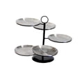 thumbnail image 2 of Fruit Snack Plates Serving Stand and Platters Set 5 Plate Tea Party Serving Platter Cookie Tray Cupcake Stand for Wedding Parties Commercial Argent, 2 of 8