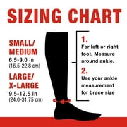 ACE Brand Compression Ankle Support, L/XL, Black, 1 Support