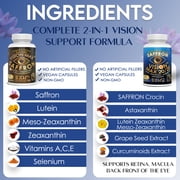 Vision Max + 20/20 Eye Supplement Combo Pack – Lutein & Zeaxanthin for Blue Light Defense, Eye Strain & Macular Support, 60 Capsules