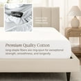 thumbnail image 3 of Bare Home 100% Organic Cotton Fitted Sheet - Sateen Weave - 400 Thread Count - Queen, White, 3 of 9