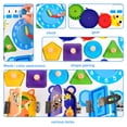 thumbnail image 3 of Toddler Montessori Busy Board Wooden Sensory Board Toy Portable Locks Latches Board Children, 3 of 7