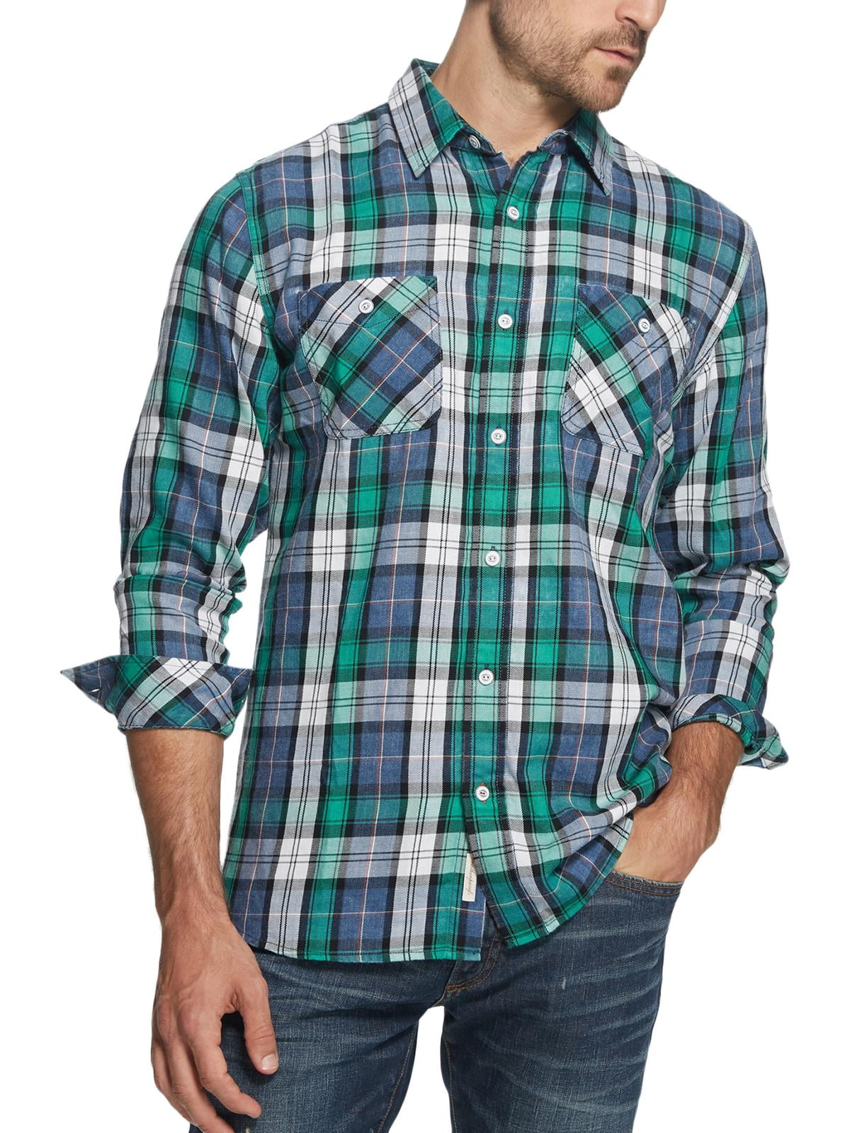 Weatherproof Mens Plaid Burnout Button-Down Shirt - Walmart.com