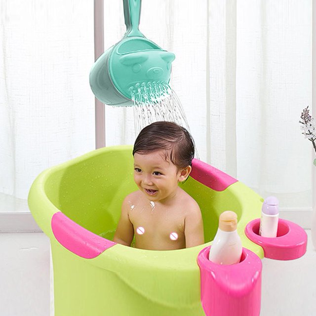 Lindo oso bebé baño taza recién nacido niños ducha champú tazas Bailer (verde) Tmvgtek Para estrenar