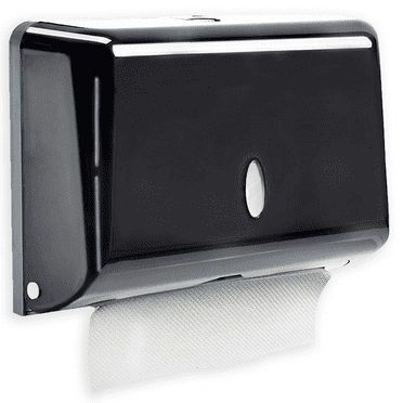 Cyeelves Paper Towel Dispenser Wall Mount Commercial Toilet Paper Dispensers Adhesive C-Fold/Multifold Paper Towel Dispensers for Pubilc Bathroom Restroom Kitchen Black