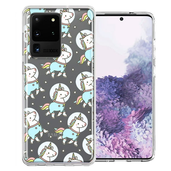 MUNDAZE For Samsung Galaxy S20 Ultra Space Unicorns Design Double Layer Phone Case Cover