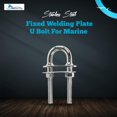 thumbnail image 2 of MARINE CITY Fixed Welding Plate Bow Eye Tie Down U-Bolt 304 Stainless Steel 3/8 Inch Stock Diameter Heavy Duty Rust Resistant Deck Hardware for Boats Yachts Caravans and Homes, 2 of 7