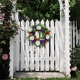 thumbnail image 2 of AZXY 17.71 Inch 4th of July Patriotic Wreath, Red White Blue Rose & Carnation Wreath with Berry Clusters & Greenery, Americana Decor for Independence Day Memorial Day Front Door Indoor Outdoor, 2 of 7