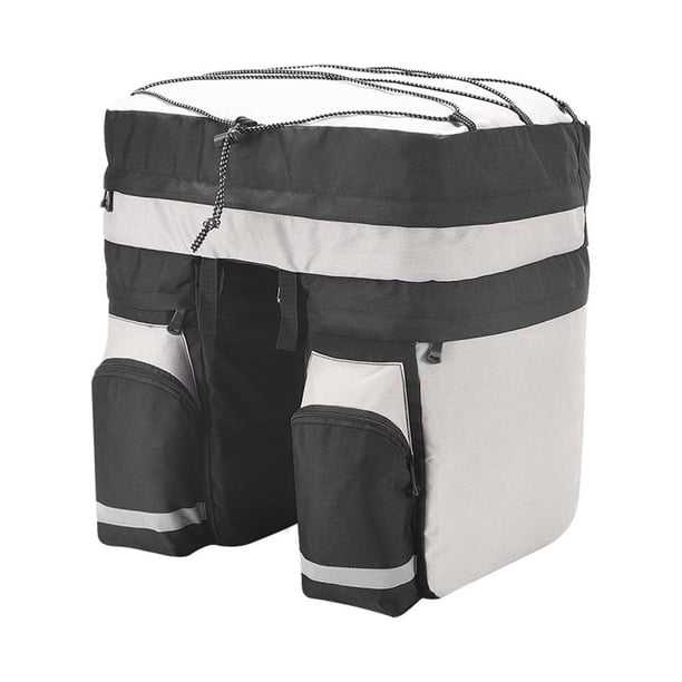 Greeniant Bolsa para bicicleta resistente al desgaste, resistente al agua, alforja para bicicleta, cremalleras dobles sólidas, estante trasero, ciclismo Ciclismo Gris oscuro Greeniant OD029691-01