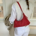 thumbnail image 4 of Handbags for Women, Retro Suede Handbag Purse Shoulder Bag For Women Work Travel Daily Use (Red), 4 of 5