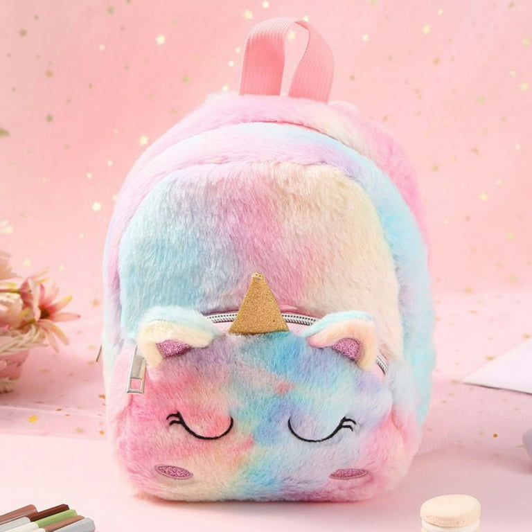Cute Student Backpack With Sky And Unicorn Pattern
