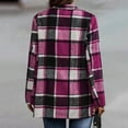 thumbnail image 4 of Cardigan for Women Winter Fall Flannel Plaid Light Weight Thin Shirts Raglan Long Sleeve Button Down Chest Pocketed Shirts Blouse Cardigan Jacket Sweaters Tops, 4 of 8