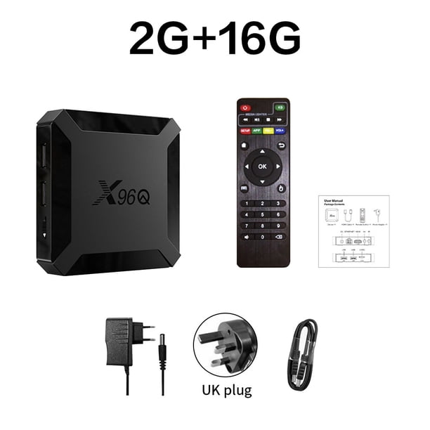 Reemplazo de la caja de TV inteligente 4K para Android 10.0 Quad Core Media Player Wifi Slim Top Box UK Plug kenally EL000096-03B