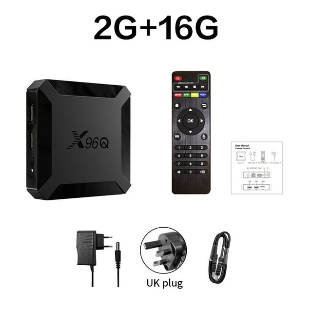 Reemplazo de la caja de TV inteligente 4K para Android 10.0 Quad Core Media Player Wifi Slim Top Box UK Plug seitruly EL000096-03B