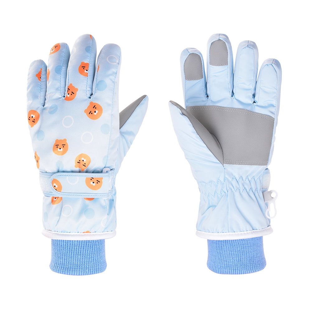 Outdoor Winter Activities Warmer Gloves For Kids Non-slip Waterproof Mittens New 