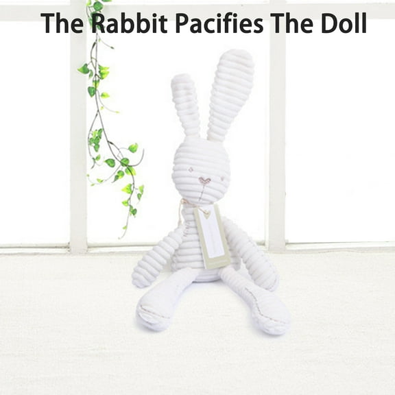 Sioweci 20cm Rabbit Plush Toy Lovely White Color Long Legged Bunny Doll Plushies Companion Soothing Toy Stuffed Animal Baby Boy Girl Cartoon Doll Toy Children Gift White