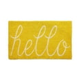 thumbnail image 2 of Contemporary Home Living Rectangular Hello Coir Doormat - 18" x 30" - Yellow and Cream, 2 of 5