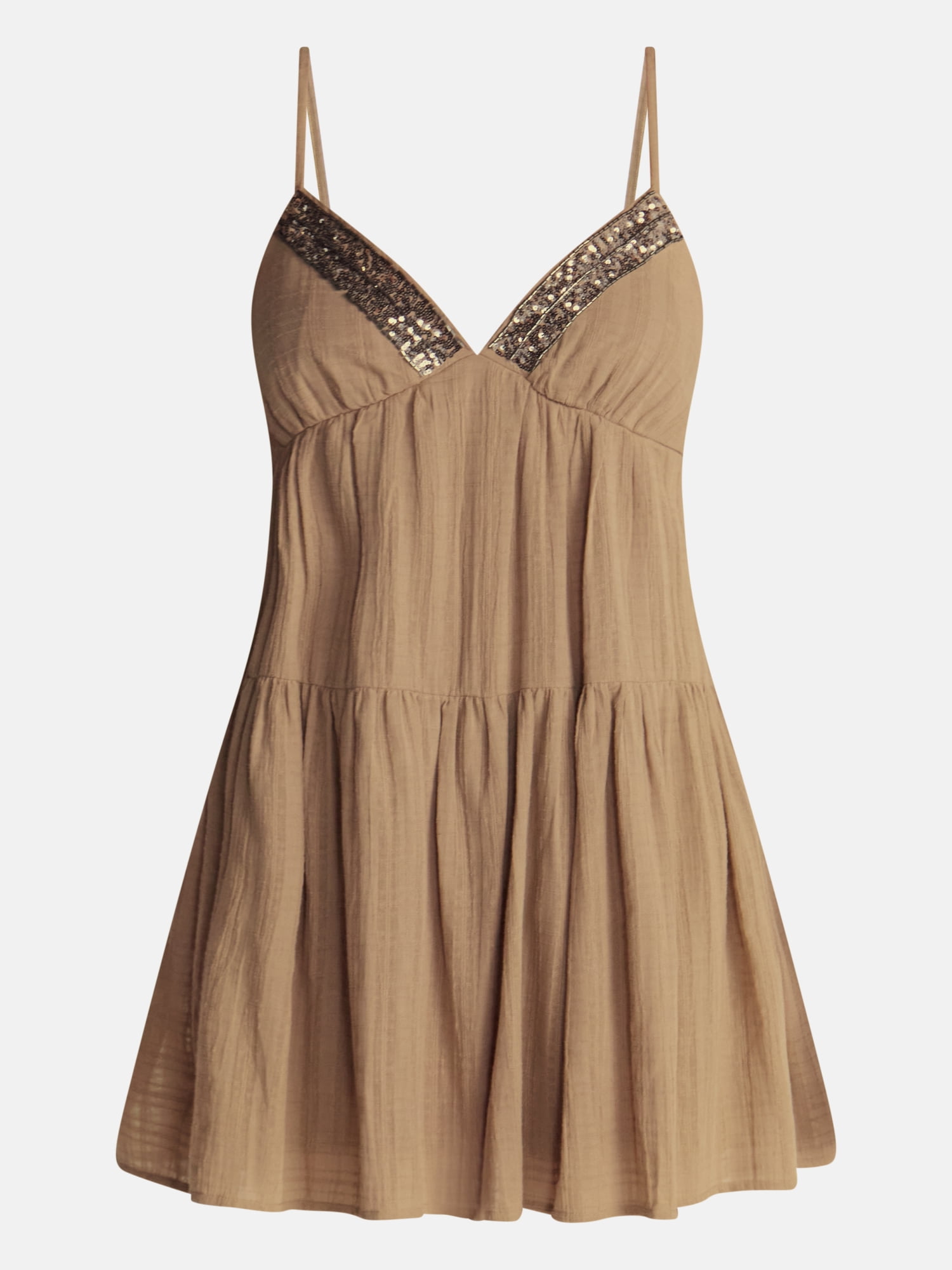 No Boundaries Embellished Trapeze Cotton Dress, Women's XXS-XXL