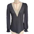 thumbnail image 2 of Blusa tipo túnica NikouMX con cuello en V de encaje para mujer manga larga Talla S M L XL XXL, 2 of 3