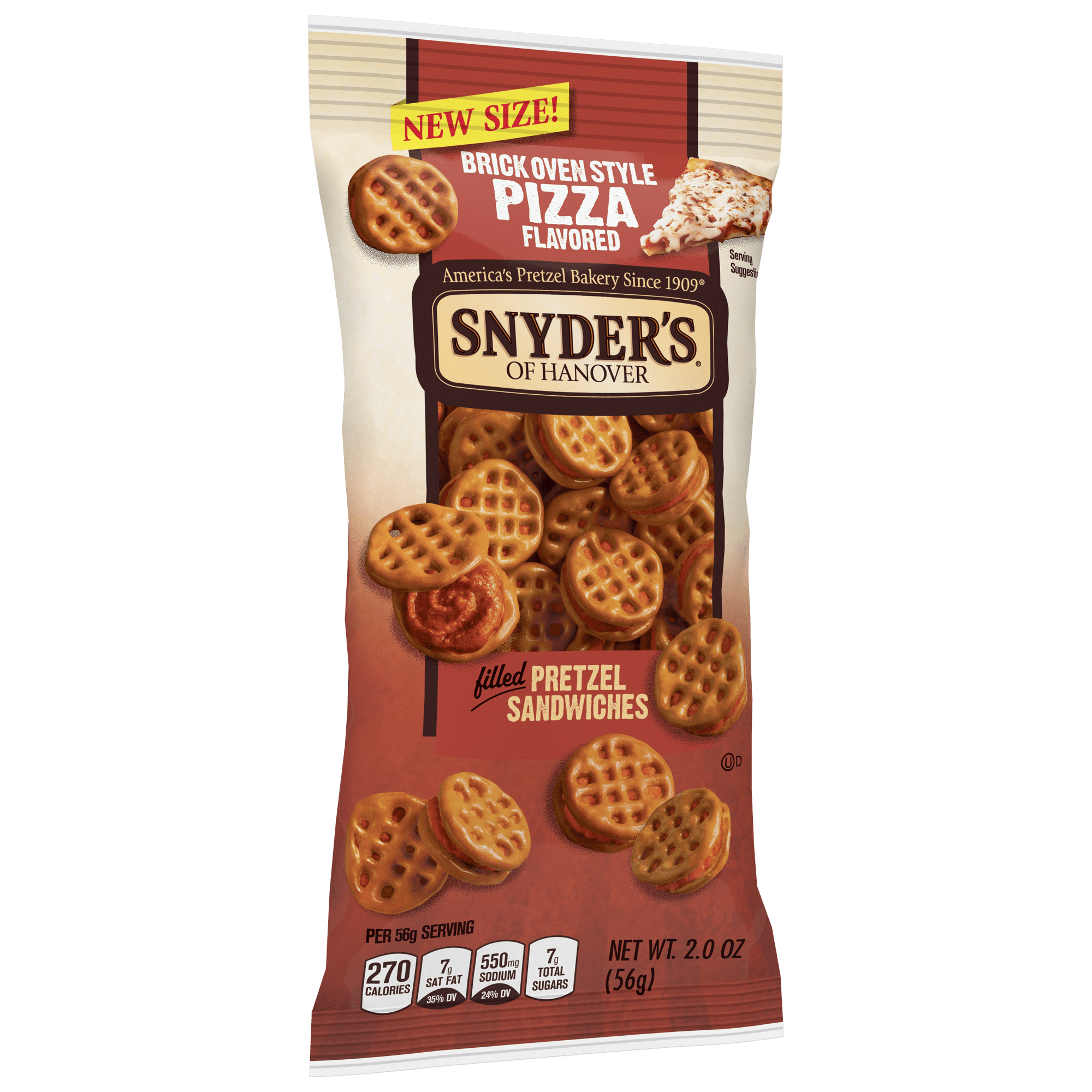 Snyder's of Hanover Brick Oven Style Pizza Pretzel Sandwiches, 2 oz. (6 Ct)
