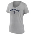 thumbnail image 2 of Women's Heathered Gray Winnipeg Jets Team Arc V-Neck T-Shirt, 2 of 4