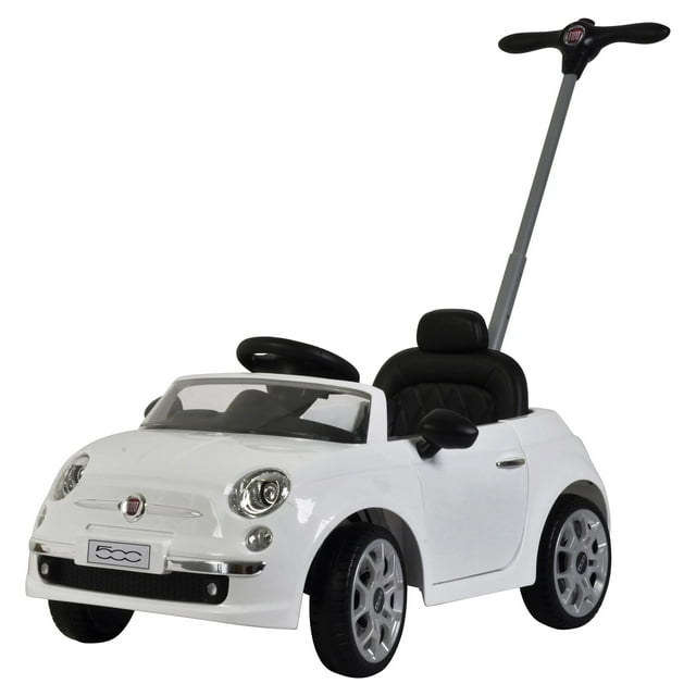 Best Ride-on Cars 2-in-1 Fiat 500 Baby Toddler Toy Push Car Stroller, White