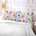 thumbnail image 5 of GZHJMY Rainbow Panda Pillowcase Queen Size, Super Soft Pillow Shams Covers, Plush Cozy Pillow Cases with Zipper, 20" X 30"（328）, 5 of 6