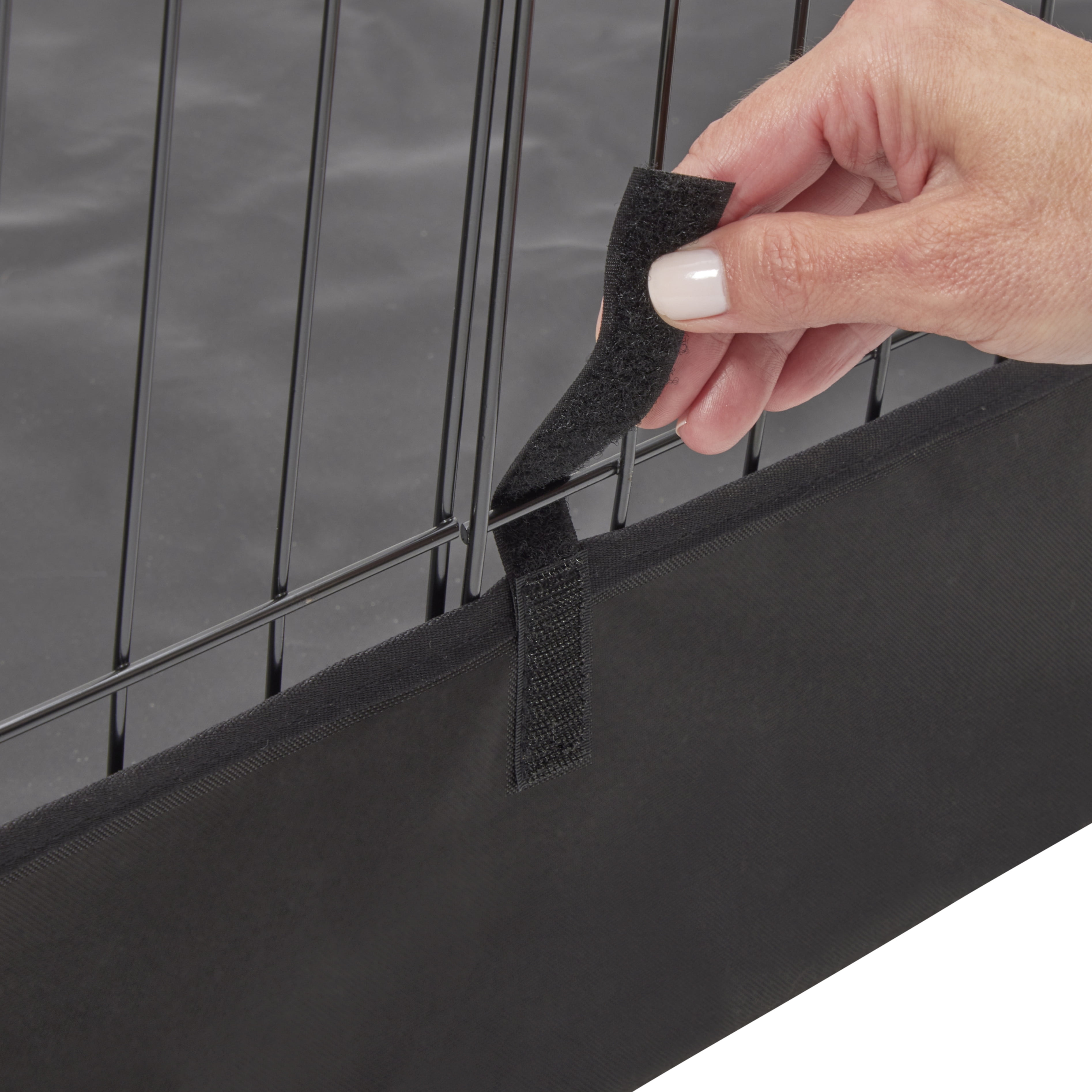 Octagon Exercise Pen Solid Fabric Bottom, Fits ALL MidWest Exercise Pens, Black