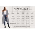 thumbnail image 5 of Cueply Women's Plus Size Cardigan Lightweight Long Sleeve Maxi Long Knitted Tops Open Front Sweater, 5 of 6