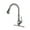Brushed Nickel, variant on Boyel Living Single Handle 3-function Kitchen Faucet Pull-down Spout,Kitchen Sink Faucets with Base Plate Suit to 1 or 3 Holes Matte Black