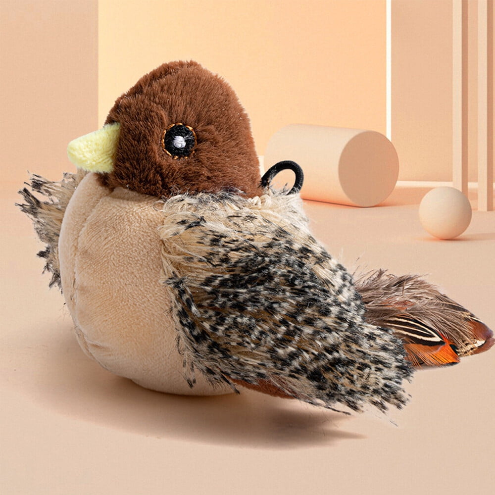 4Pcs Bird Cat Toy Simulated Chirping Interactive Cat Helps Cat Exercise