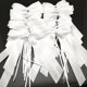 thumbnail image 1 of 50 lazos delicados para decoración de sillas y coches. (blanco) Lazo de fiesta atado con cortina de gasa, 1 of 5