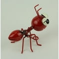 thumbnail image 3 of Ensemble de 4 Sculptures de Table de Fourmi en Métal Rouge / Tentures Murales, 3 of 3