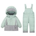 thumbnail image 3 of lnmuld Two Piece Girls Snow Suit Insulated Snowsuit All Weather Winter Coat Pants Outfit for Cold Size:3-4 Years, 3 of 4