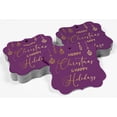 thumbnail image 4 of Inkdotpot Real Gold Foil Merry Christmas & Happy Text Tags Favor Bracket Shape Hang Pack Of 50 Paper Tags, 4 of 7
