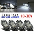 thumbnail image 2 of ZHIMAO 4PCS LED Lights 12-24v Truck 2 LED Side Marker Lights Lamp Trailer Truck Lorry Caravan Lamps Yellow Red White Color Waterproof White, 2 of 9