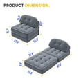 thumbnail image 2 of SDJPOI Folding Sofa Bed with Head & Lumbar Pillow, 3-in-1 Convertible Sofa Bed for Adults, Comfy Corduroy Couch Bed for Apartment,Office, Living Room & Bedroom, 2 of 11