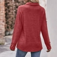 thumbnail image 7 of Dgankt Shirts for Women Fashion Casual Solid Button V-Neck Long Sleeve T-Shirt,Sizes S-2XL, 7 of 7